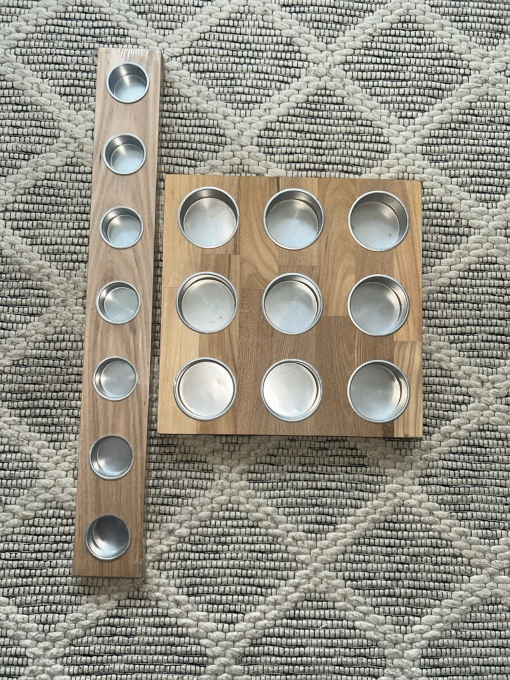 Wooden Tea Light Holder Sets - Natural Wood NWT